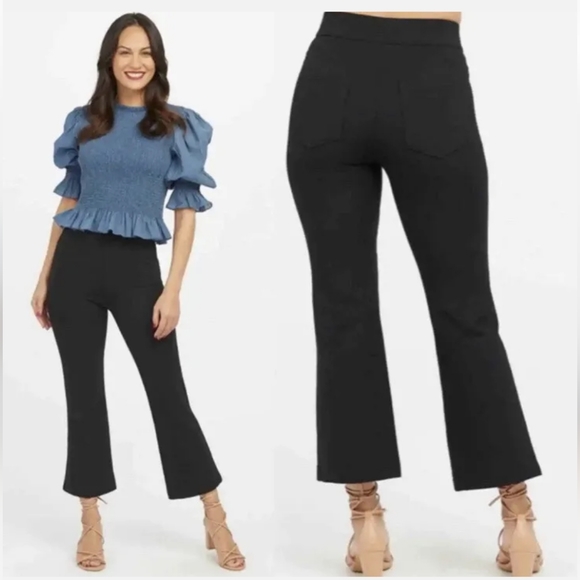 SPANX Pants - Spanx The Perfect Black Pant Cropped Flare Women’s Large